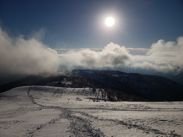 雪の比良山系ハイキング