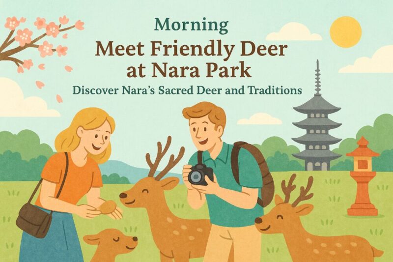 Morning｜Meet Friendly Deer at Nara Park〜Discover Nara’s Sacred Deer and Traditions〜