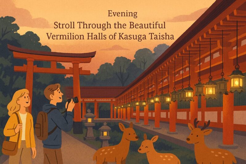 Evening|Stroll Through the Beautiful Vermilion Halls of Kasuga Taisha